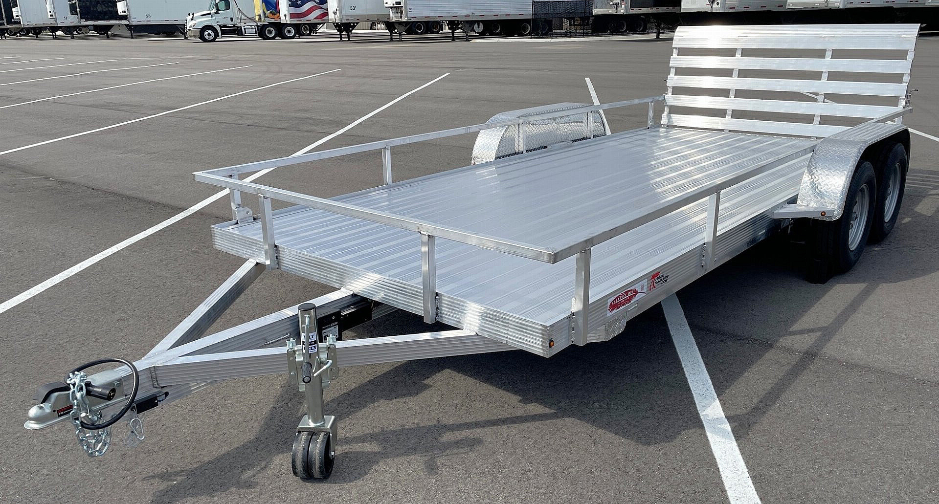 New Cherokee Aluminum 81" x 16' Tandem Axle Utility Trailer: 7000 GVWR, 36" Ramp Gate