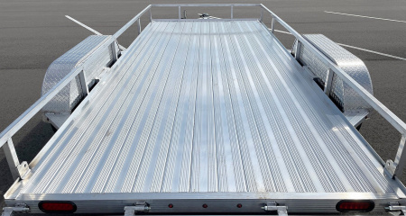 New Cherokee Aluminum 81" x 16' Tandem Axle Utility Trailer: 7000 GVWR, 36" Ramp Gate