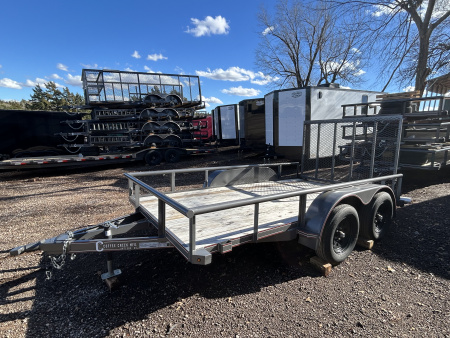 Used USED-2025 Coffee Creek MFG 77x12 Tandem Axles Utility Trailer-USED