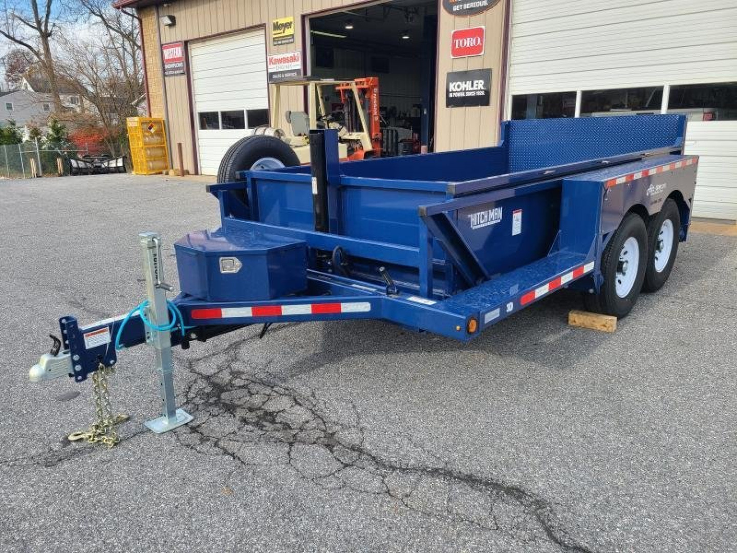 New 6'2" x 14' Air Tow 24" Sides 3D-14 Drop-Deck/Dump Trailer 16k***BLACK