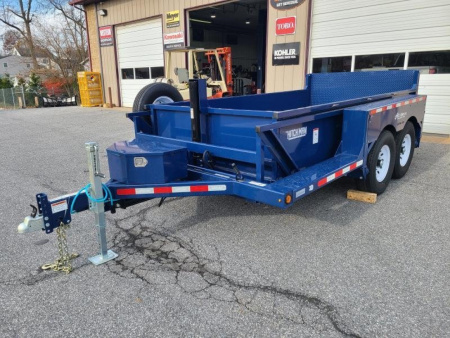 New 6'2" x 14' Air Tow 24" Sides 3D-14 Drop-Deck/Dump Trailer 16k***BLACK