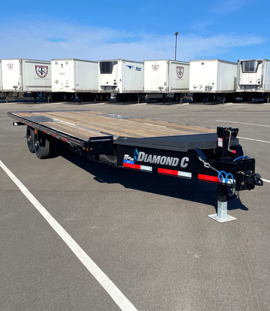 New Diamond C 24' DET-208 Power Tilt Deck Over Equipment Trailer 18,000LB, 8K Axles, 17.5" Tires