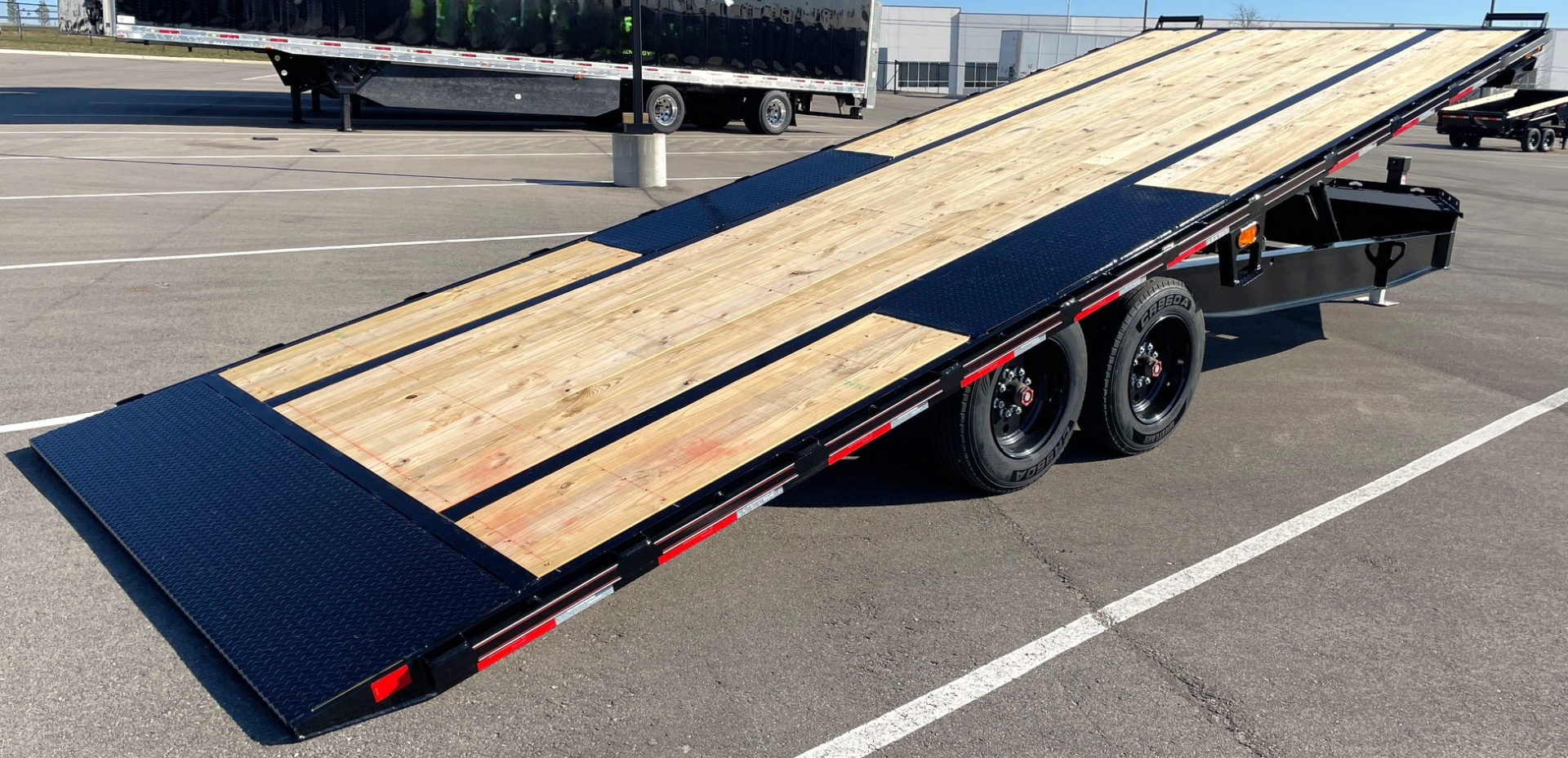 New Diamond C 24' DET-208 Power Tilt Deck Over Equipment Trailer 18,000LB, 8K Axles, 17.5" Tires