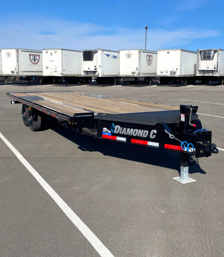 New Diamond C 24' DET-208 Power Tilt Deck Over Equipment Trailer 18,000LB, 8K Axles, 17.5  Tires