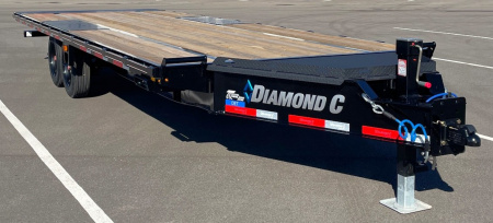 New Diamond C 24' DET-208 Power Tilt Deck Over Equipment Trailer 18,000LB, 8K Axles, 17.5" Tires