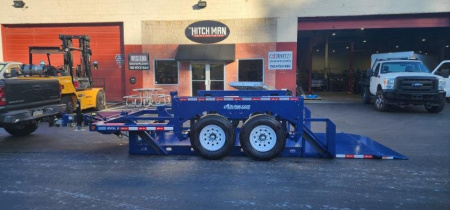 New 6'3 x 16 Air Tow PRO 16 Drop Deck Flatbed 15.5k***BLACK