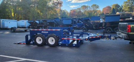 New 6'3 x 16 Air Tow PRO 16 Drop Deck Flatbed 15.5k***BLACK