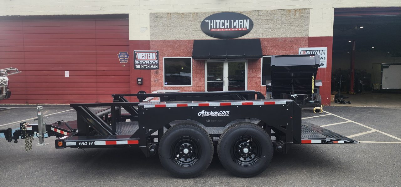 New 6'3 x 14 Air Tow PRO 14 Drop Deck Flatbed 14,280k***BLACK***