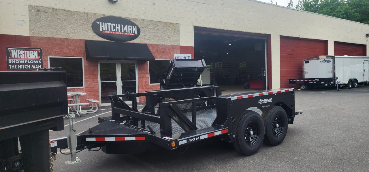 New 6'3 x 14 Air Tow PRO 14 Drop Deck Flatbed 14,280k***BLACK***