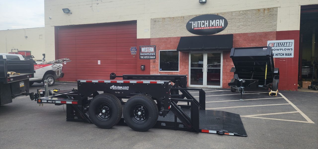 New 6'3 x 14 Air Tow PRO 14 Drop Deck Flatbed 14,280k***BLACK***