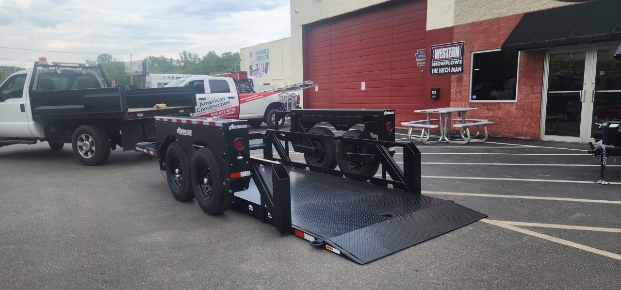 New 6'3 x 14 Air Tow PRO 14 Drop Deck Flatbed 14,280k***BLACK***