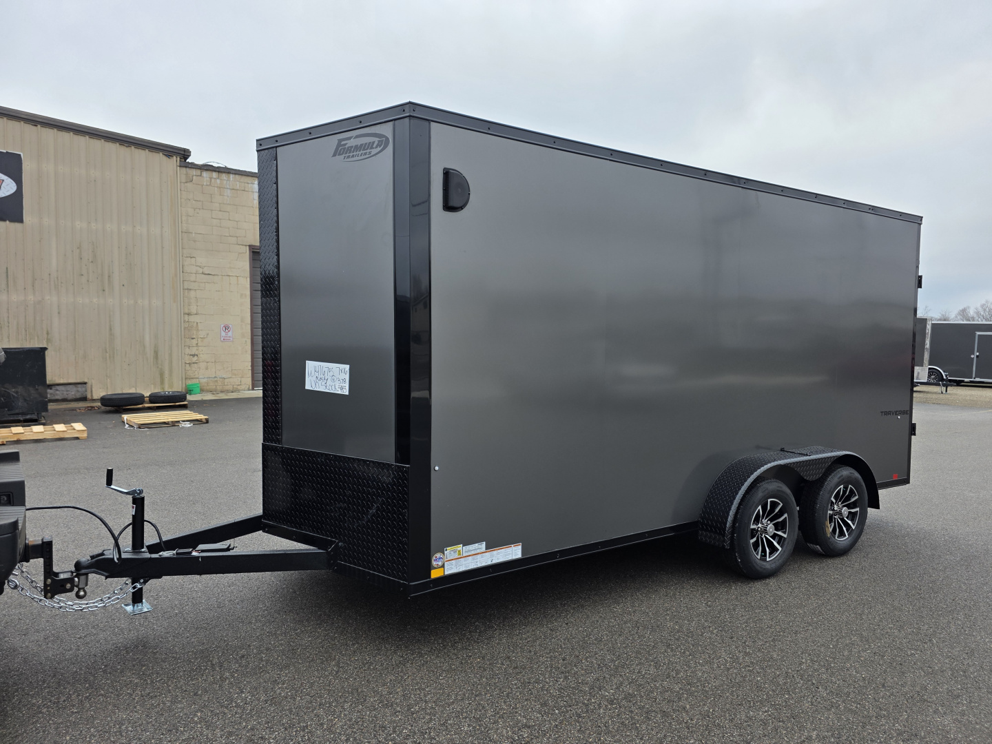 New 2026 Formula Trailers 7x16 7' INSIDE 080 SCREWLESS BLACKOUT DRINGS ALUM WHEELS SXS UTV GOLFCART Cargo / Enclosed Trailer
