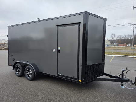 New 2026 Formula Trailers 7x16 7' INSIDE 080 SCREWLESS BLACKOUT DRINGS ALUM WHEELS SXS UTV GOLFCART Cargo / Enclosed Trailer