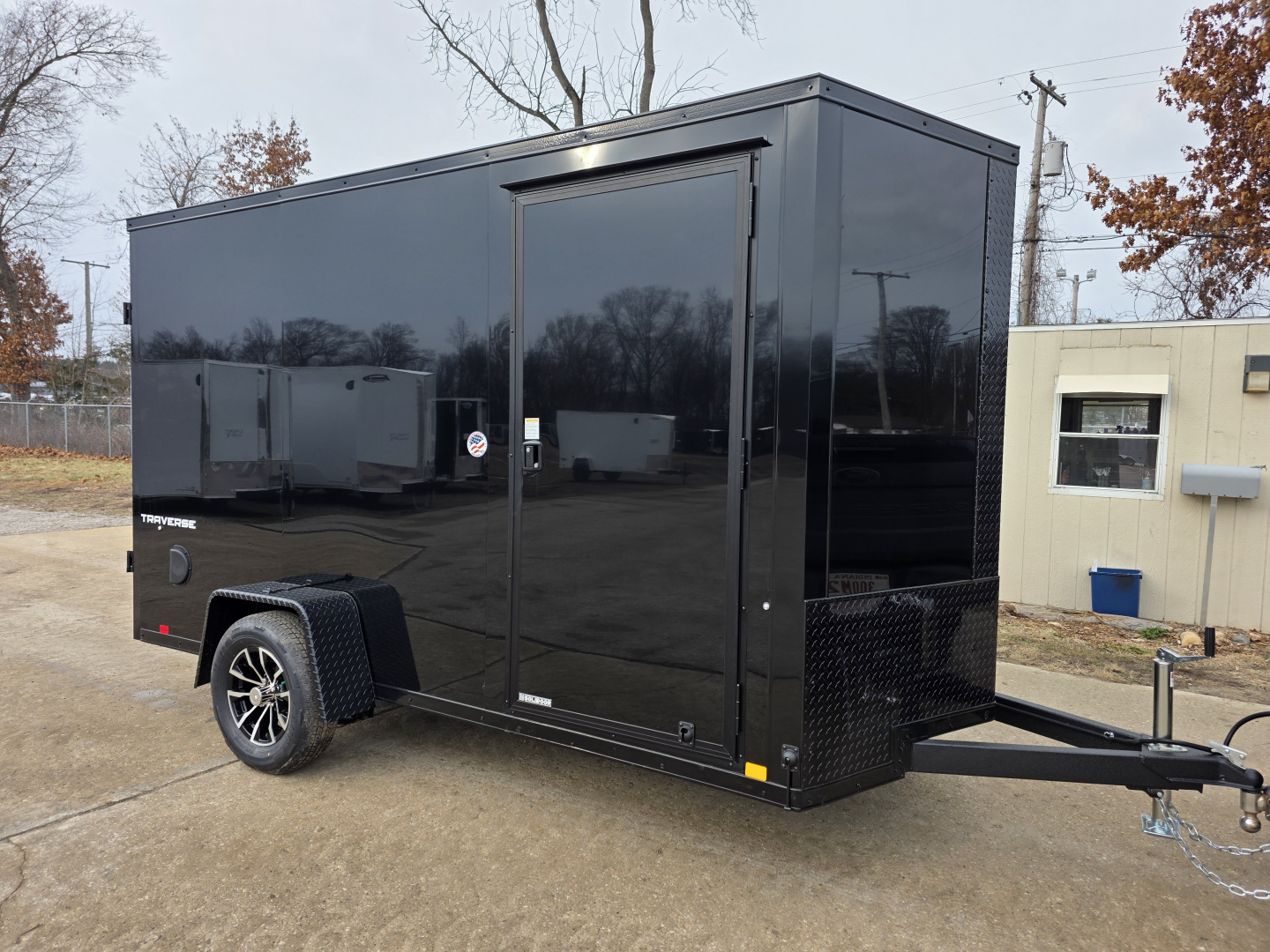 New 2026 Formula Trailers 6x12 6'6 INSIDE ramp door DRINGS BLACKOUT 080 EXTERIOR ALUMINUM WHEELS Cargo / Enclosed Trailer