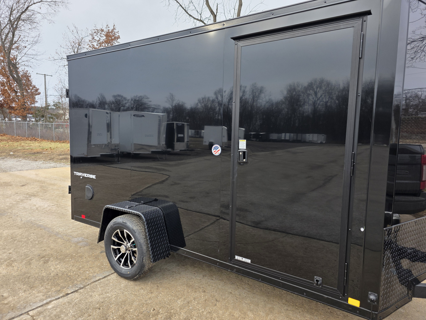 New 2026 Formula Trailers 6x12 6'6 INSIDE ramp door DRINGS BLACKOUT 080 EXTERIOR ALUMINUM WHEELS Cargo / Enclosed Trailer
