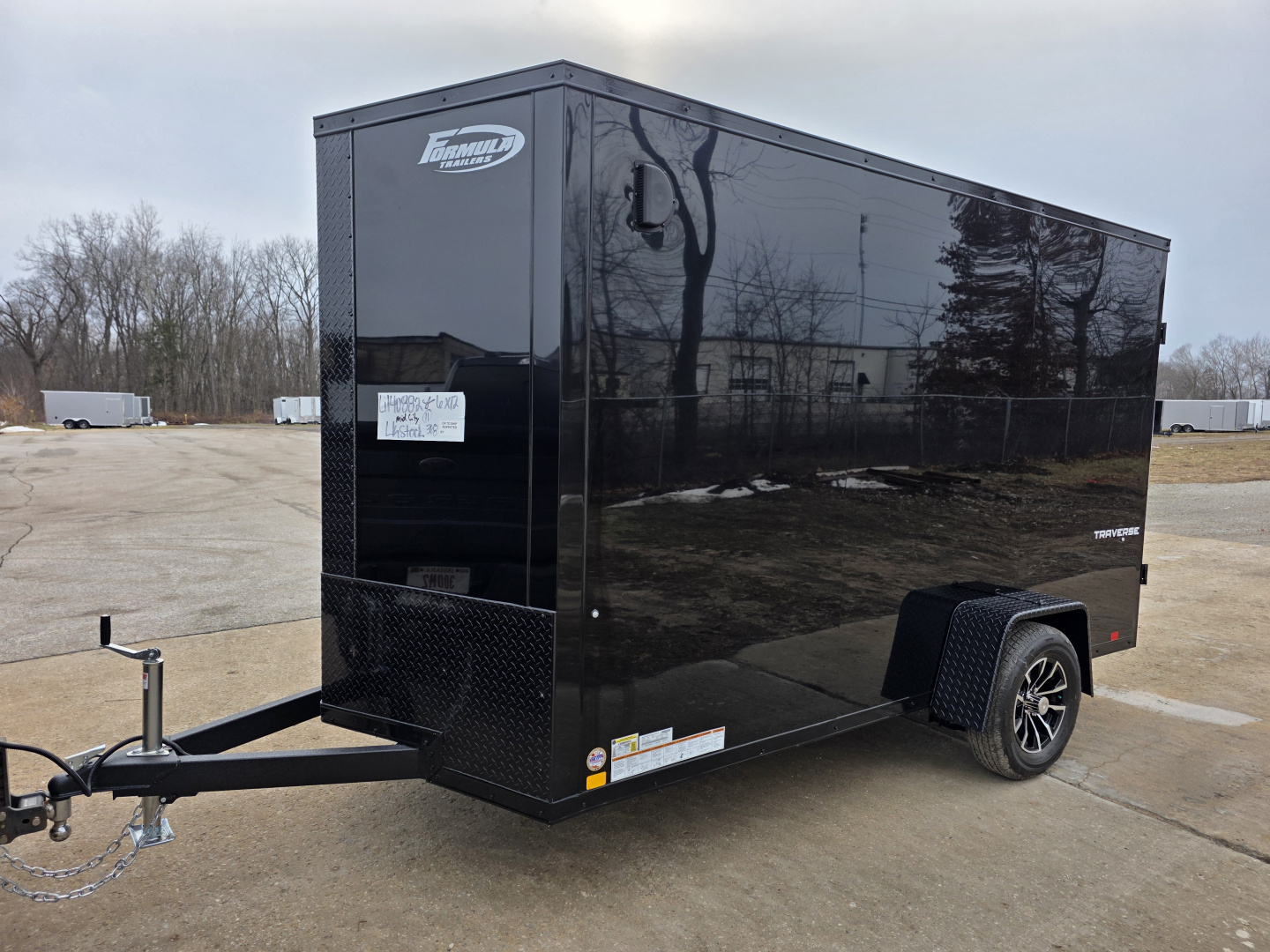 New 2026 Formula Trailers 6x12 6'6 INSIDE ramp door DRINGS BLACKOUT 080 EXTERIOR ALUMINUM WHEELS Cargo / Enclosed Trailer