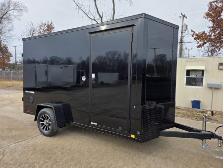 New 2026 Formula Trailers 6x12 6'6 INSIDE ramp door DRINGS BLACKOUT 080 EXTERIOR ALUMINUM WHEELS Cargo / Enclosed Trailer
