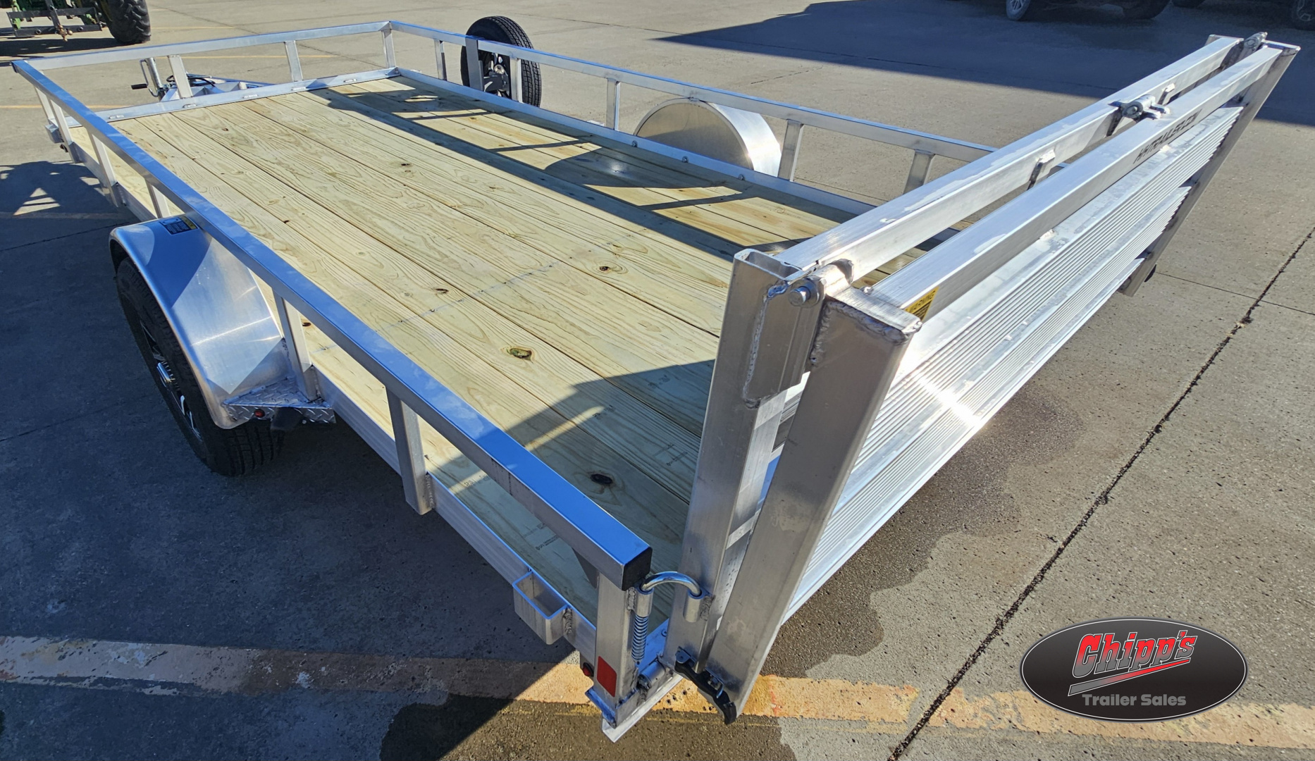 Trailer With Side Rails New 2026 H&H Trailers 82x14 Aluminum Rail Side Utility Trailer for sale ...