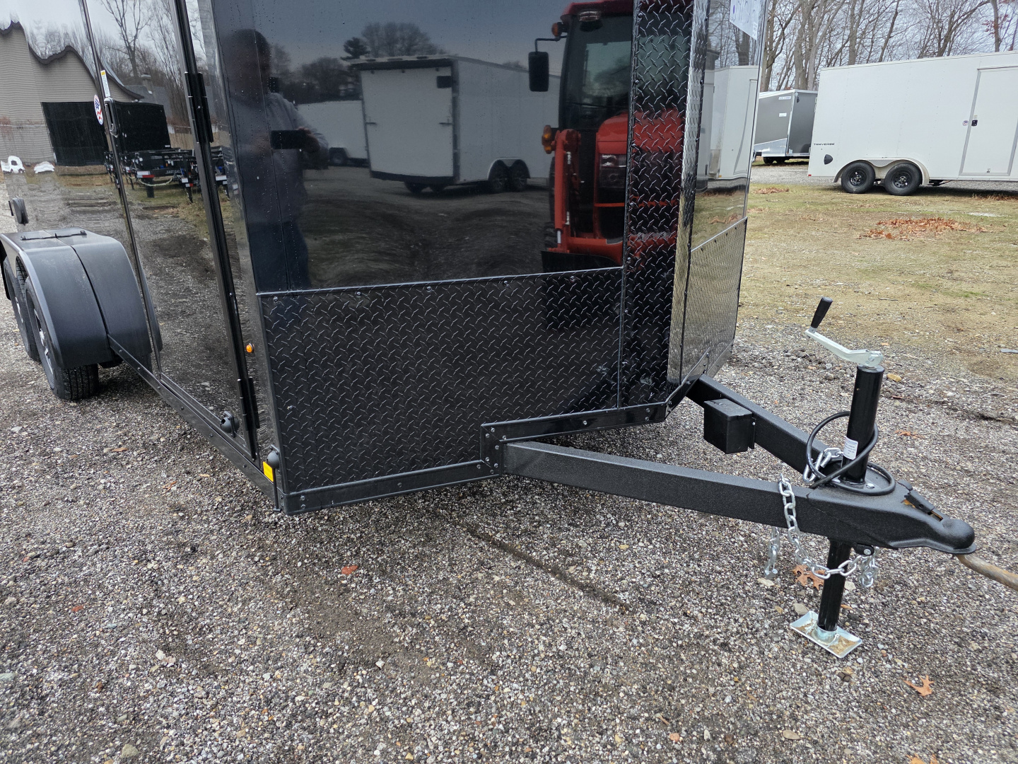 New 2026 Look Trailers 7x16 7' INSIDE 080 SCREWLESS BLACKOUT DRINGS ALUM WHEELS SXS UTV GOLFCART Cargo / Enclosed Trailer