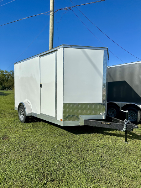 New 2026 Covered Wagon Trailers 7X12 SA POLYCORE WITH SIDE DOOR AND RAMP Cargo / Enclosed Trailer