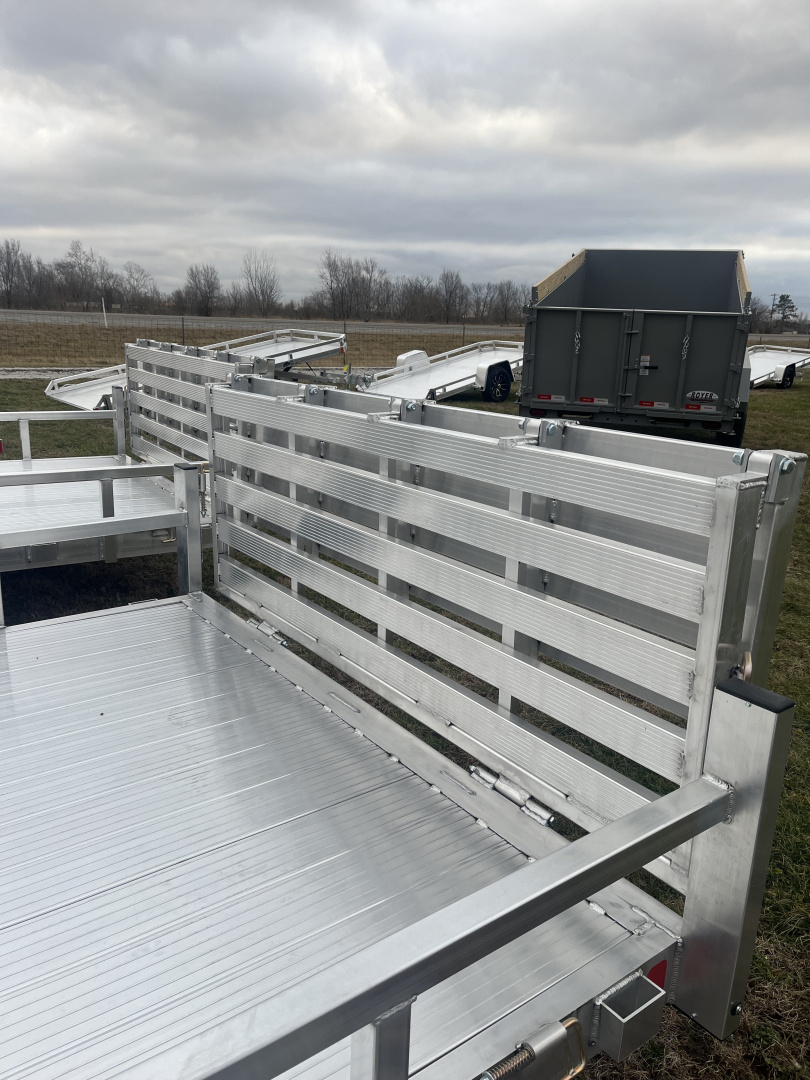 New 2026 Black Rhino 7K 7'x14' Tandem Axle w/ Bifold Gate Aluminum Utility Trailer