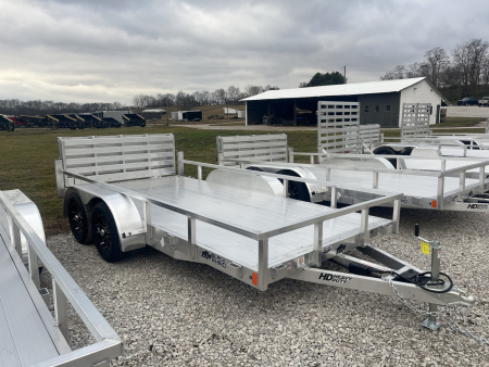 New 2026 Black Rhino 7K 7'x14' Tandem Axle w/ Bifold Gate Aluminum Utility Trailer