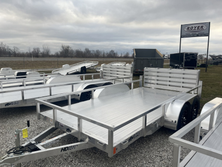 New 2026 Black Rhino 7K 7'x14' Tandem Axle w/ Bifold Gate Aluminum Utility Trailer