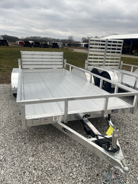 New 2026 Black Rhino 7K 7'x16' Tandem Axle w/ Bifold Gate Aluminum Utility Trailer