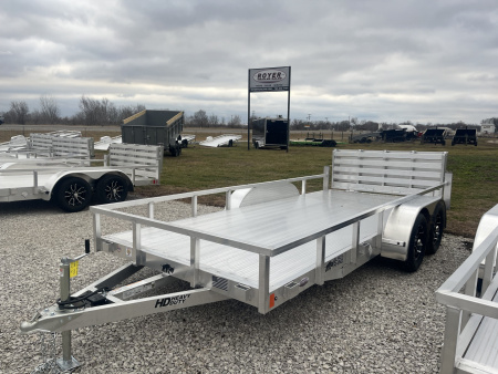 New 2026 Black Rhino 7K 7'x16' Tandem Axle w/ Bifold Gate Aluminum Utility Trailer