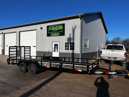 New 2026 H&H Trailers 82 X20' Rail Side Utility 7k gvwr Utility Trailer