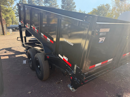 New 2025 Top Hat Trailers 7'X16' Gooseneck Dump Trailer 14000 lb G.V.W. 3' Sides