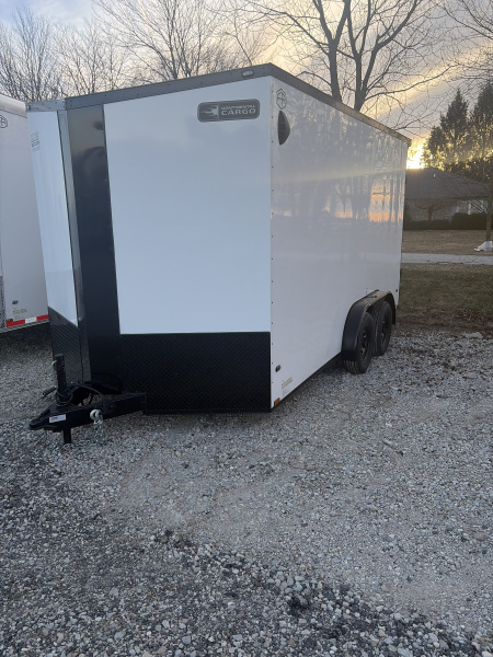 New 2026 Continental Cargo VHW714TA2-24 Cargo / Enclosed Trailer 7X14 TA RAMP DOOR (GVW:7000) WHITE