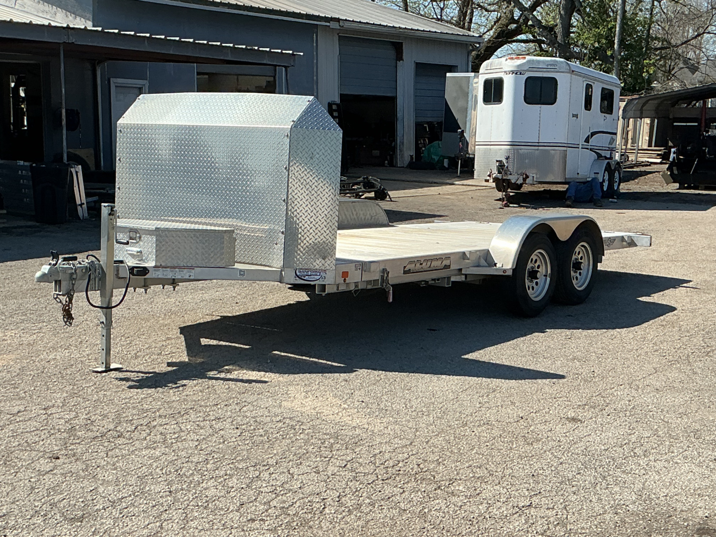 Used 2023 Aluma 8216ANV-TILT 81" x 16' Executive Series Tilt Trailer