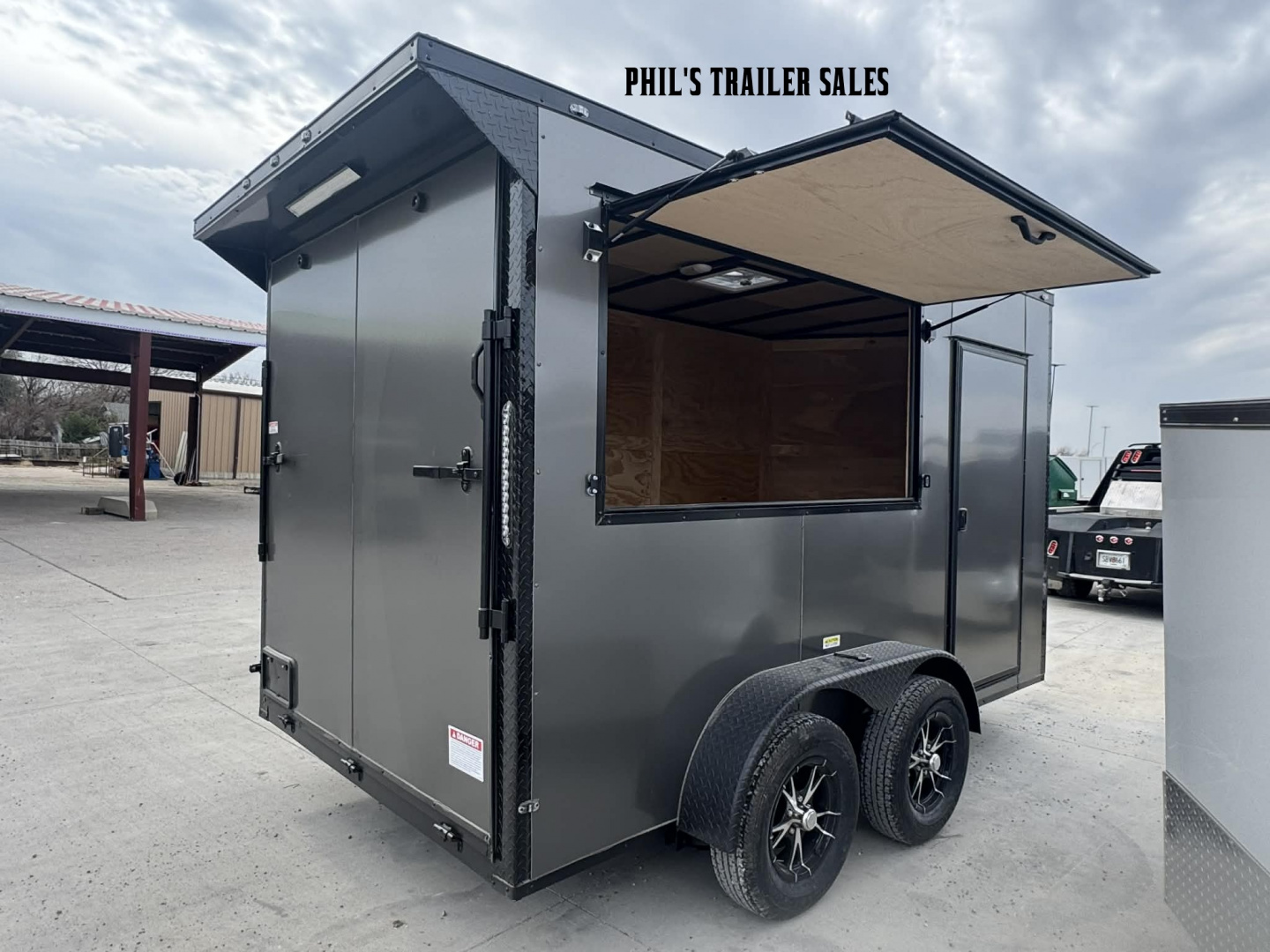 New 7X12 ENCLOSED TRAILER CONCESSION DOOR VENDING TRAILER Cargo / Enclosed Trailer