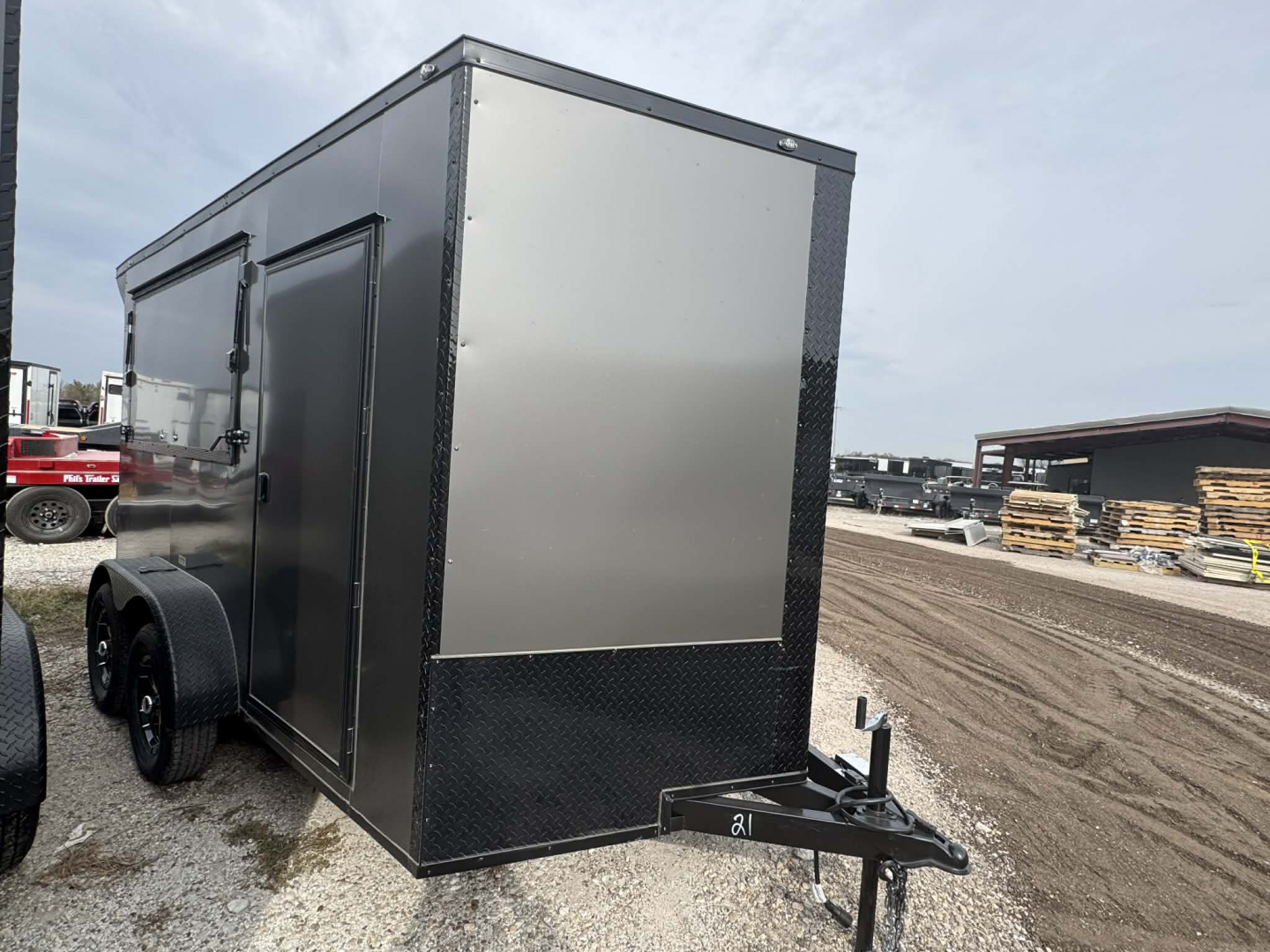 New 7X12 ENCLOSED TRAILER CONCESSION DOOR VENDING TRAILER Cargo / Enclosed Trailer