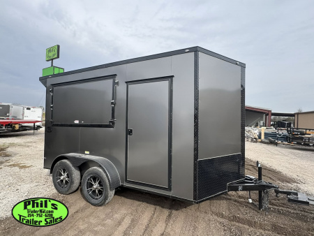 New 7X12 ENCLOSED TRAILER CONCESSION DOOR VENDING TRAILER Cargo / Enclosed Trailer