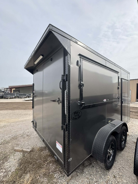 New 7X12 ENCLOSED TRAILER CONCESSION DOOR VENDING TRAILER Cargo / Enclosed Trailer