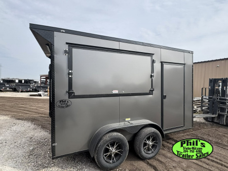 New 7X12 ENCLOSED TRAILER CONCESSION DOOR VENDING TRAILER Cargo / Enclosed Trailer
