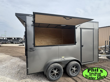 New 7X12 ENCLOSED TRAILER CONCESSION DOOR VENDING TRAILER Cargo / Enclosed Trailer
