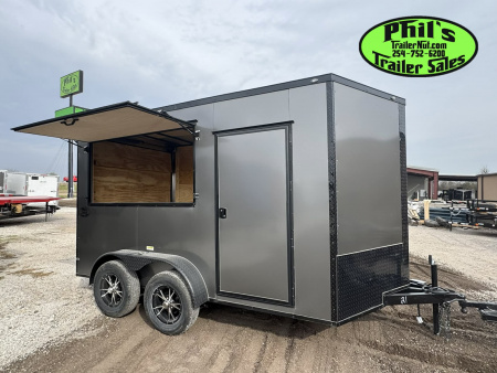 New 7X12 ENCLOSED TRAILER CONCESSION DOOR VENDING TRAILER Cargo / Enclosed Trailer