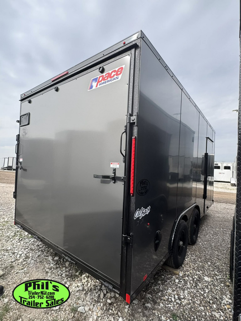 New Pace American 8.5X16 SCREWLESS EXTERIOR BLACKOUT Cargo / Enclosed Trailer