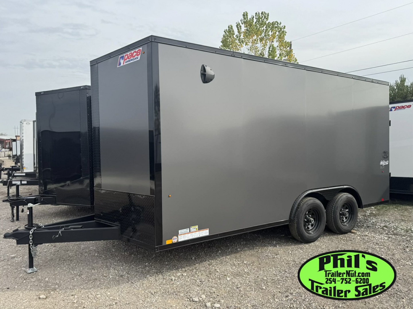 New Pace American 8.5X16 SCREWLESS EXTERIOR BLACKOUT Cargo / Enclosed Trailer