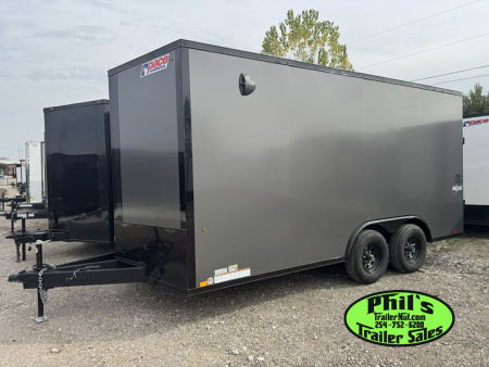 New Pace American 8.5X16 SCREWLESS EXTERIOR BLACKOUT Cargo / Enclosed Trailer
