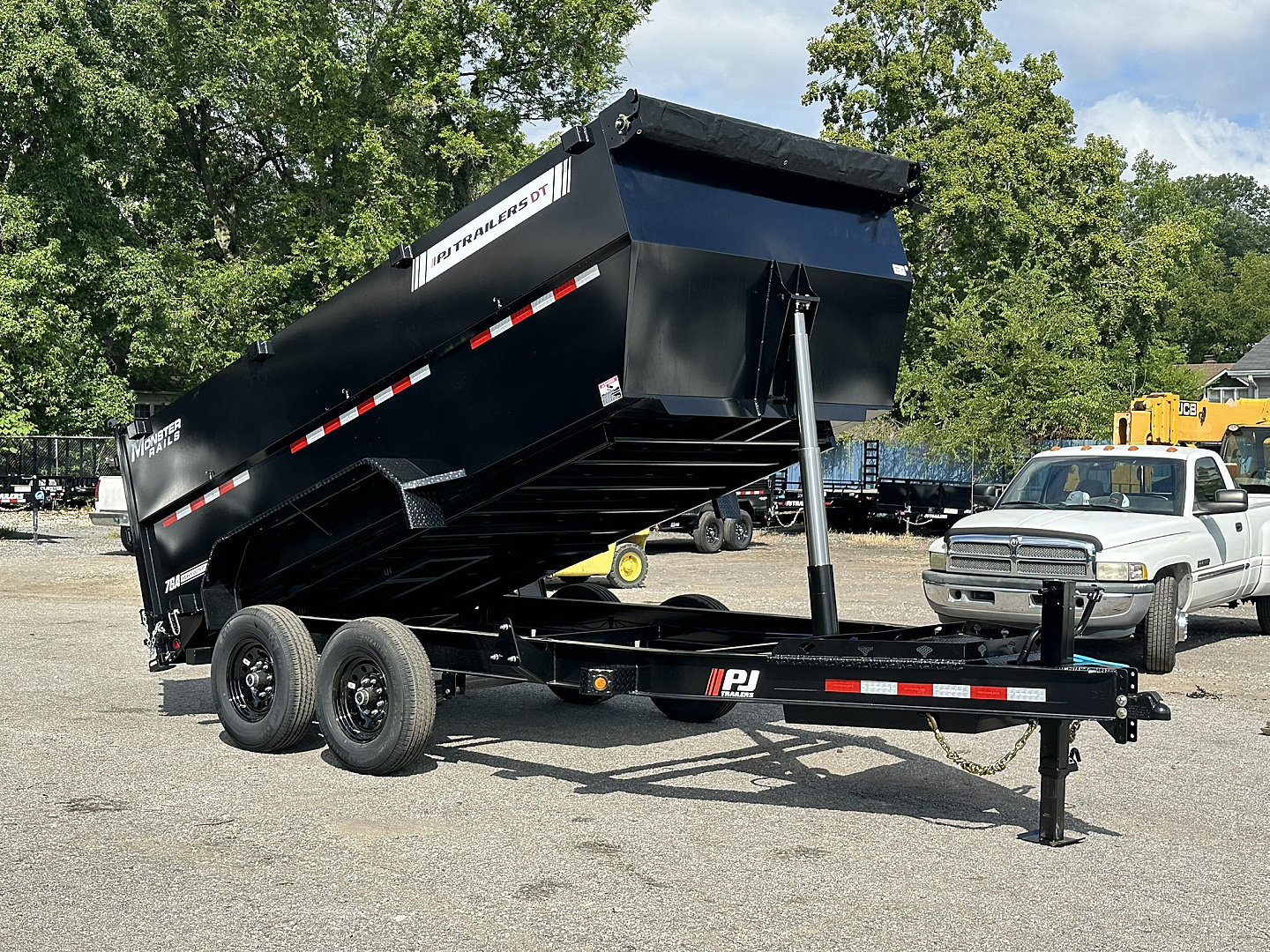 New 2026 PJ Trailers 83" x 14' Low-Pro High Side Telescopic (DT1) 14K GVWR Dump Trailer