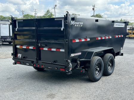New 2026 PJ Trailers 83" x 14' Low-Pro High Side Telescopic (DT1) 14K GVWR Dump Trailer