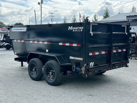 New 2026 PJ Trailers 83" x 14' Low-Pro High Side Telescopic (DT1) 14K GVWR Dump Trailer