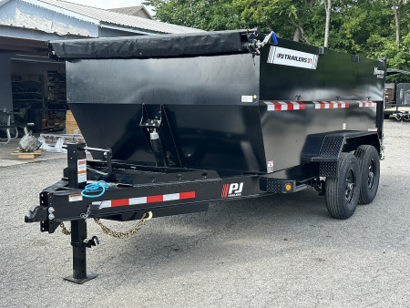 New 2026 PJ Trailers 83" x 14' Low-Pro High Side Telescopic (DT1) 14K GVWR Dump Trailer