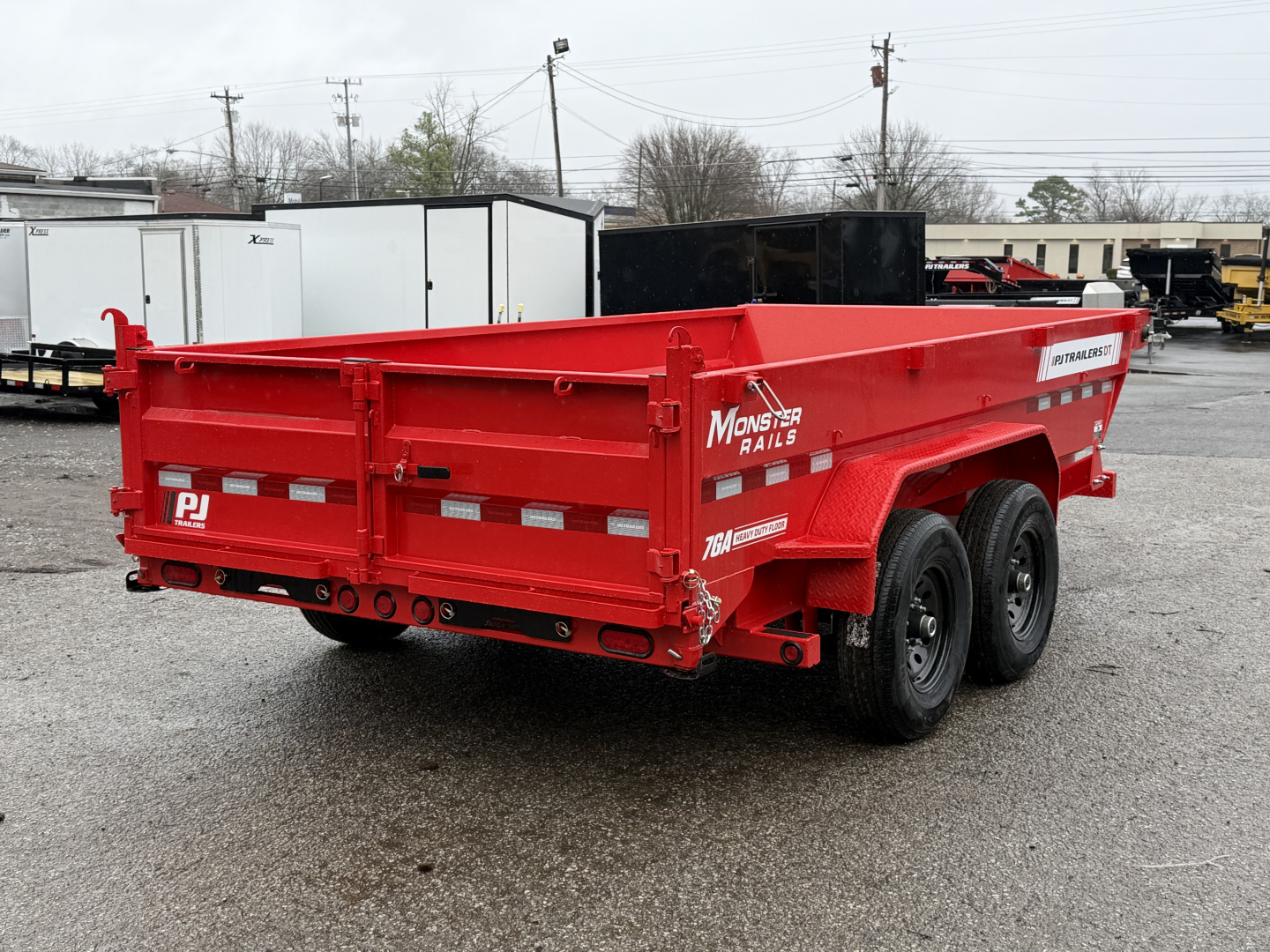 New 2026 PJ Trailers 83" x 14' Low-Pro Telescopic (DT1) 14K GVWR Dump Trailer