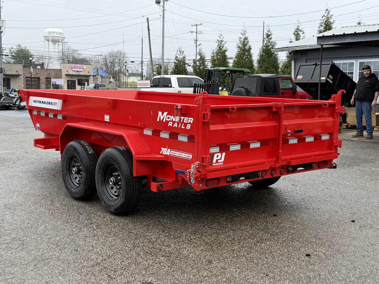 New 2026 PJ Trailers 83" x 14' Low-Pro Telescopic (DT1) 14K GVWR Dump Trailer