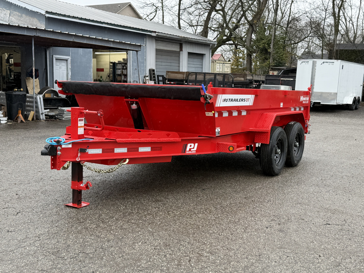 New 2026 PJ Trailers 83" x 14' Low-Pro Telescopic (DT1) 14K GVWR Dump Trailer